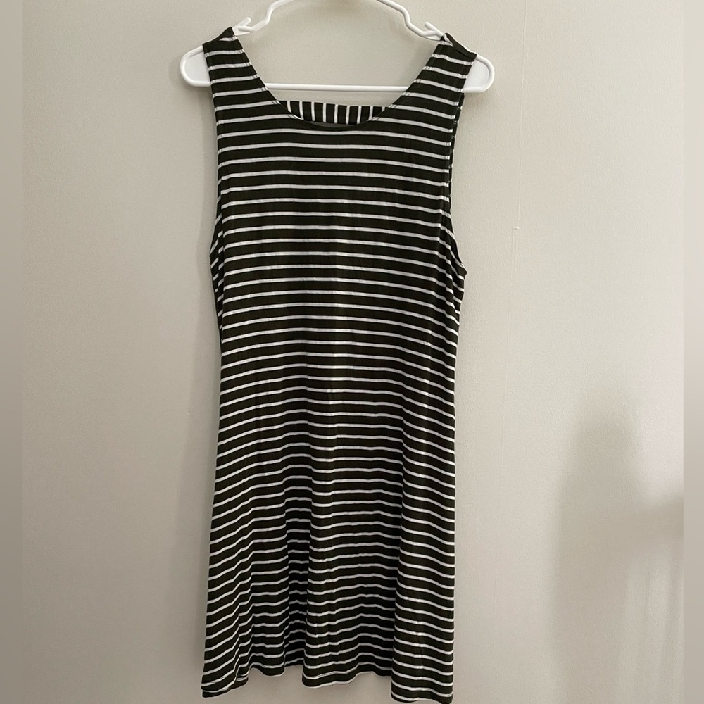 green striped dress
